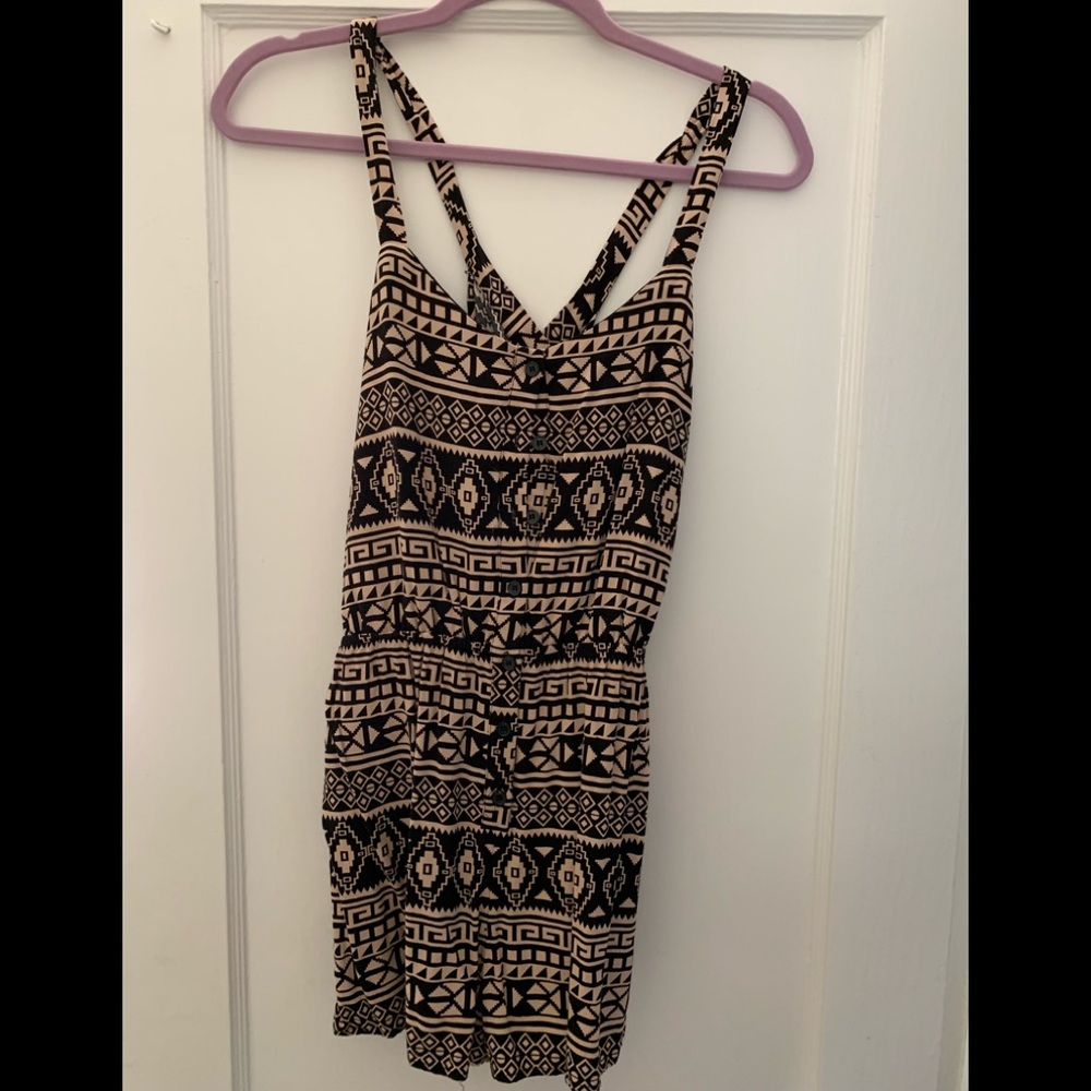 Forever 21 Aztec Print Criss-cross Romper